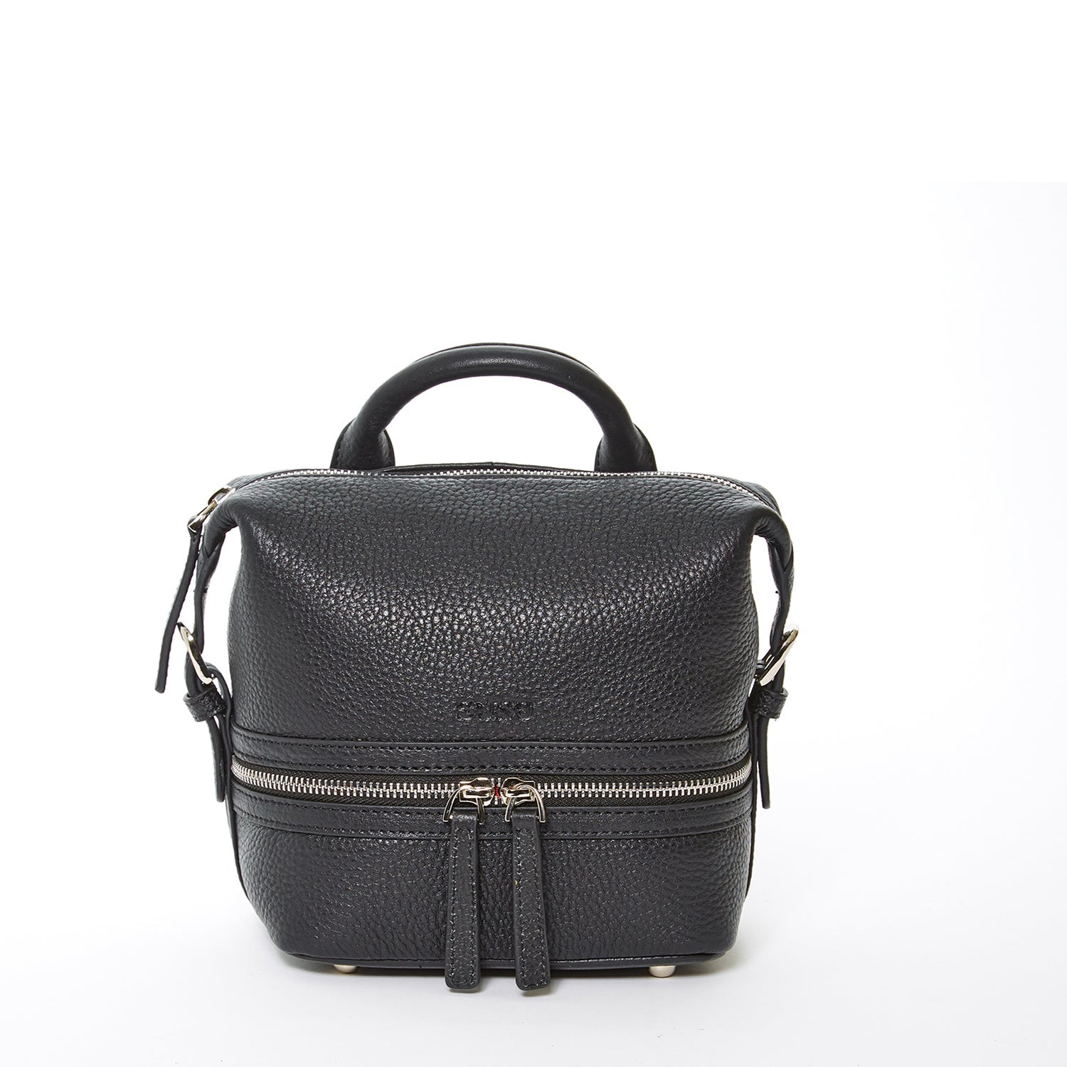 SUSU Black Leather Backpack Purse for Women Convertible Crossbody Bag